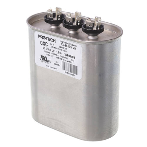 60/5 MFD 370V OVAL CAPACITOR